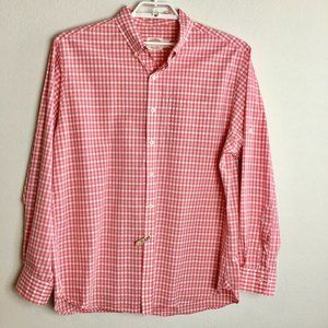 Brooks Brothers Dress Shirt Size XL 100% Cotton Pink Gingham Check